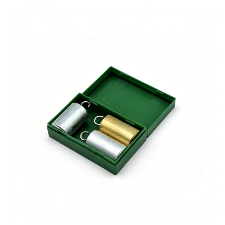 Набор тел равного объема (латунь, сталь, алюминий) цилиндры